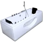 HOME DELUXE - Whirlpool - LAGUNA M - Weiß, Maße: 180 x 90 x 55 cm - inkl. Radio, Heizung und Lichttherapie I Eckwanne für 2 Personen, Indoor Whirlpool