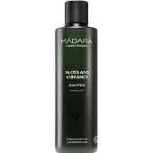 Mádara Cosmetics Gloss and Vibrancy, 250 ml, Shampoo, Nicht-professionell, Frauen, normales Haar, Schutz, Glanz, Verstärkung, Volumengebend