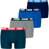 Puma Herren Boxershorts 4er Pack Blue / Grey - XXL