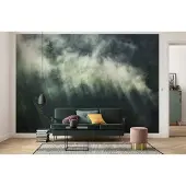 Overig Vliestapete "Digitaldruck Vlies - Misty Crowns - Größe 350 x 250 cm" bedruckt glatt Wohnzimmer, Schlafzimmer