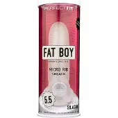 Perfect Fit - Fat Boy Micro Ribbed - Penishülle (15 cm, weiß)