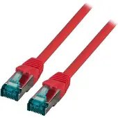 EFB Elektronik RJ45 Patchkabel S/FTP Cat6A LSZH Rot Laenge 10m 4x2xAWG27/7 nach TIA/EIA568B geschirmt Uebertragungsstandards 10Gbit