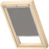 Velux Verdunkelungsrollo uni grau manuell Rahmen aluminium DKL UK10 0705S
