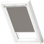 Velux Verdunkelungsrollo uni grau manuell Rahmen weiß DKL U04 0705SWL