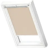 Velux Verdunkelungsrollo uni sandbeige manuell Rahmen weiß DKL PK10 4556SWL