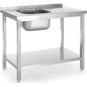 Hendi Tisch mit Waschbecken links 800x600x850 mm Budget