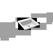 Kaldewei Puro Einbauwaschtisch 3150 460x460x14 mm