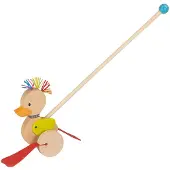Goki Holz Schiebetier Ente - Schiebespielzeug für Kinder