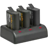 Jupio Value Pack: 2x Enduro HERO13 + USB Triple Charger