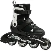 Rollerblade Microblade 175, Freizeit-Inline-Skates, Freizeit-Inline-Skating, Kinder, Unisex, Schwarz, Weiß, Einfarbig