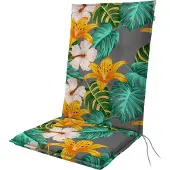 Doppler Stuhlauflage 54 x 48 cm braun orange rosa grün