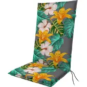 Doppler Hochlehnerauflage 'Blumen', ca. 119 x 48 cm