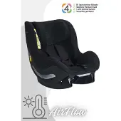Avionaut AeroFIX RWF AirFlow - Rückwärtsgerichteter Kindersitz (0-18 kg), Farbe Kindersitz:Black
