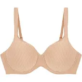 Triumph Bügel-BH "Modern Soft+Cotton W" mit dezenten Glanz-Streifenmuster und breiten Trägern