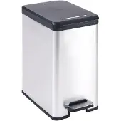 Curver Slim Bin 20L, 20 l, Quadratisch, Kunststoff, Schwarz, Silber, Terrasse, 250 mm