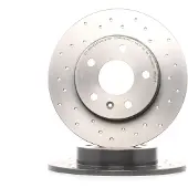 Brembo Bremsscheibe 08.7627.1X, hinten, gelocht, perforiert, voll, 1 Stück