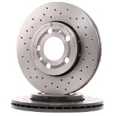 Brembo Bremsscheibe 09.7011.1X, vorne, gelocht, belüftet, perforiert, 1 Stück