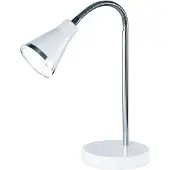 TRIO Schöne LED Tischleuchte mit Schirm in Weiß Schreibtischlampe mit Flexarm