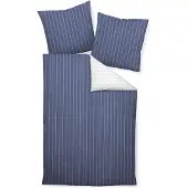 Janine Design Mako-Soft-Seersucker Bettwäsche-Garnitur TANGO 20020 Farbe denimblau Größe 135x200 + 80x80 cm