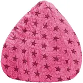 Sitting Bull BeanBag Fluffy Stars XL 70 x 110 cm, Pink