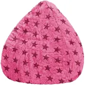 Sitting Bull BeanBag Fluffy Stars L 70 x 90 cm, Pink