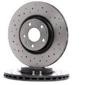 Brembo Bremsscheibe 09.4939.2X, vorne, gelocht, belüftet, perforiert, 1 Stück