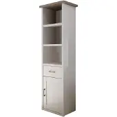 Die Möbelfundgrube Standregal 54 cm Pinie weiß mit 1 Schublade - LUCA