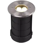 TRIO Runder LED Bodeneinbauspot Edelstahl Ø 11cm IP65 Bodenstrahler Einfahrt Terrasse