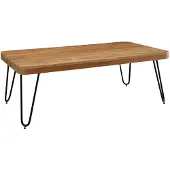Wohnling Massivholz Akazie Couchtisch 115 x 60 x 40 cm WL1.512