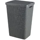 Curver Jute - Wäschebox - Dunkelgrau - 58L - 43x34x58,2cm - Kunststoff
