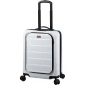 JSA Reisekoffer mit 4 Rollen weiß TSA Schloss Trolley Hartschale ABS 53cm 45593