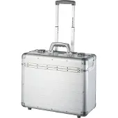 Alumaxx Pilotenkoffer DISCOVERY, mit Tragegriff und Rollen, Aluminium, silber