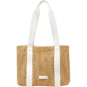 Marc O'Polo Schultertasche Runja Shopper White Baumwolle hellbraun