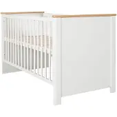 Roba Kombi-Kinderbett 'Ava' 70 x1 40 cm, Babybett umbaubar zum Juniorbett, weiß, Nachbildung in 'Artisan Eiche'