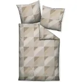 Janine Mako-Satin Bettwäsche J.D. 87065 taupe 155x200 cm + 80x80 cm