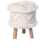 Decorationable | Hocker Sven Natur Wolle 35x47x35 cm | NADUVI