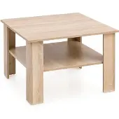 Wohnling Couchtisch WL5.833 Sonoma Eiche 60x42x60 cm Holztisch mit Ablage Wohnzimmertisch Coffee Table Sofatisch Loungetisch Holz Kaffeetisch