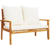 vidaXL Gartensofa 120 cm mit Kissen Massivholz Akazie