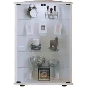 Hioshop Sammel Stand Eckvitrine Holz Glas Jecka