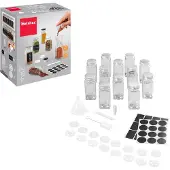 Metaltex Gewürzstreuer Set, 63-teilig, Gewürzgläser mit verschiedenen Streueinsätzen, 1 Set