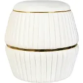 Underbar | Puff Doric Weiß Baumwolle 53x52x53 cm | NADUVI