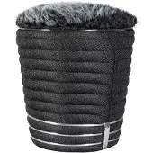 Underbar | Hocker Bella grau Baumwolle 54x44x44 cm | NADUVI