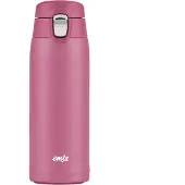 EMSA N21511 Travel Mug Light Thermo-/Isolierbecher aus Edelstahl | 0,4 Liter | 8h heiß | 16h kalt | 100% dicht | auslaufsicher | spülmaschinengeeignet | Klappverschlussystem | Rosa