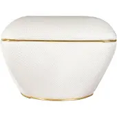 Underbar | Hocker Contessa Weiß Baumwolle 58x43x58 cm | NADUVI