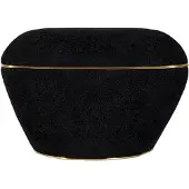 Underbar | Hocker Contessa Schwarz Baumwolle 58x43x58 cm | NADUVI