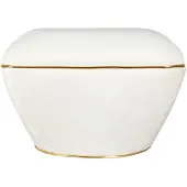 Underbar | Hocker Contessa Weiß Baumwolle 58x43x58 cm | NADUVI