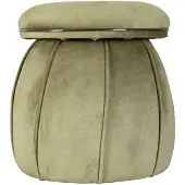 Underbar | Hocker Corin grün Baumwolle 56x55x56 cm | NADUVI