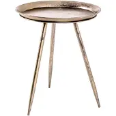 Die Möbelfundgrube Beistelltisch bronze Metall - rund - 54 x 44 cm - HANS