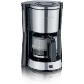 Severin Filterkaffeemaschine "Type" mit Glaskanne, ergonomischem Griff und Edelstahl-Applikationen, automatische Abschaltung, 1.000 W, KA 4823