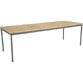 Brafab Nox Gartenesstisch Aluminium/Teak 240x90x73 cm